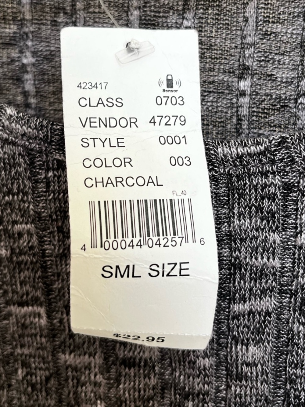 Nollie Charcoal Ribbed Scoop-Neck Crop Top - Picture 3 of 4